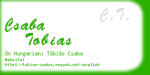 csaba tobias business card